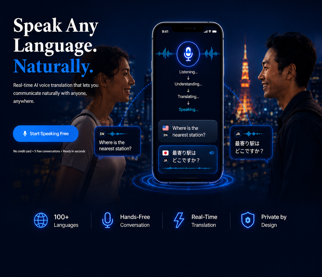 TocSpeak Real-Time AI Voice Translation